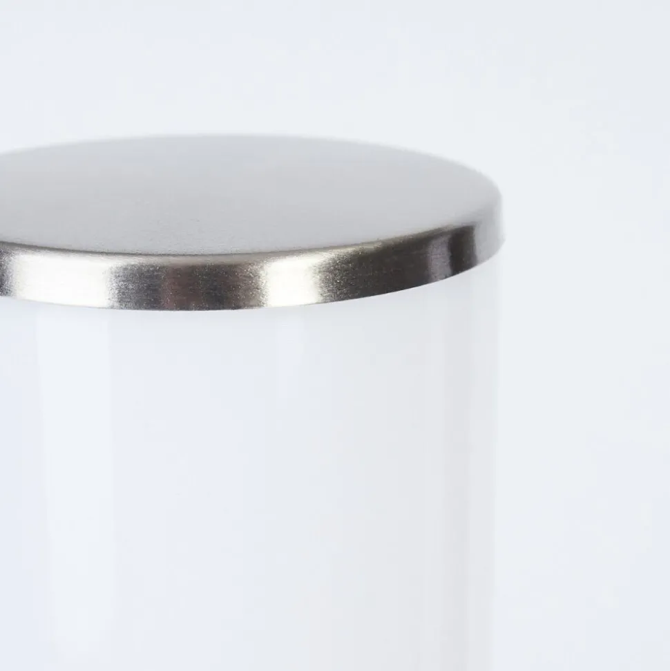 Borne Lumineuse Caserta Nickel Mat, Blanc, 1 Lumiere