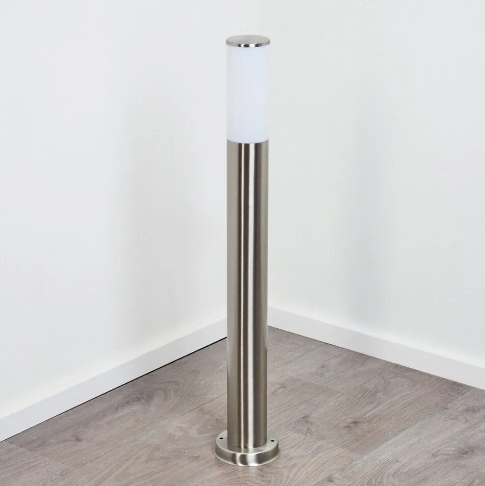 Borne Lumineuse Caserta Nickel Mat, Blanc, 1 Lumiere