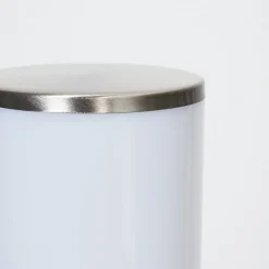 Borne Lumineuse Caserta Nickel Mat, 1 Lumiere, Detecteur De Mouvement