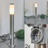Borne Lumineuse Caserta Nickel Mat, 1 Lumiere