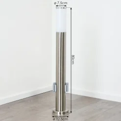 Borne Lumineuse Caserta Nickel Mat, 1 Lumiere