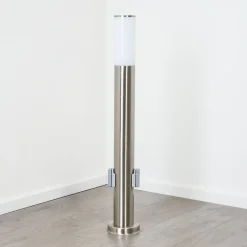 Borne Lumineuse Caserta Nickel Mat, 1 Lumiere