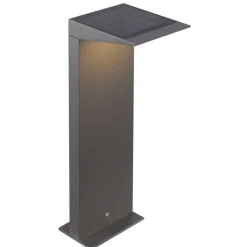 Borne Lumineuse Cmd Aqua Solar Led Anthracite, 1 Lumiere, Detecteur De Mouvement
