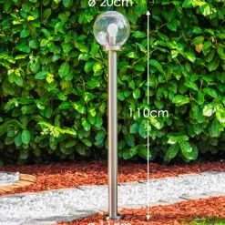 Borne Lumineuse Cordova Acier Inoxydable, 1 Lumiere