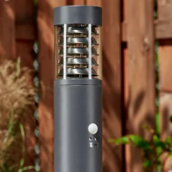 Borne Lumineuse Dakar Anthracite, 1 Lumiere, Detecteur De Mouvement