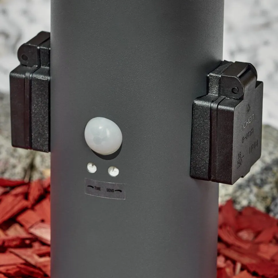 Borne Lumineuse Dakar Anthracite, 1 Lumiere, Detecteur De Mouvement