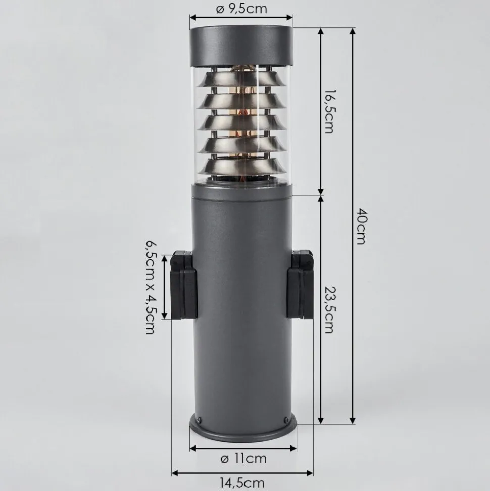 Borne Lumineuse Dakar Anthracite, 1 Lumiere