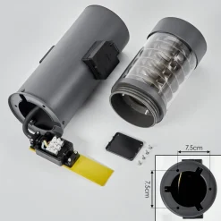 Borne Lumineuse Dakar Anthracite, 1 Lumiere