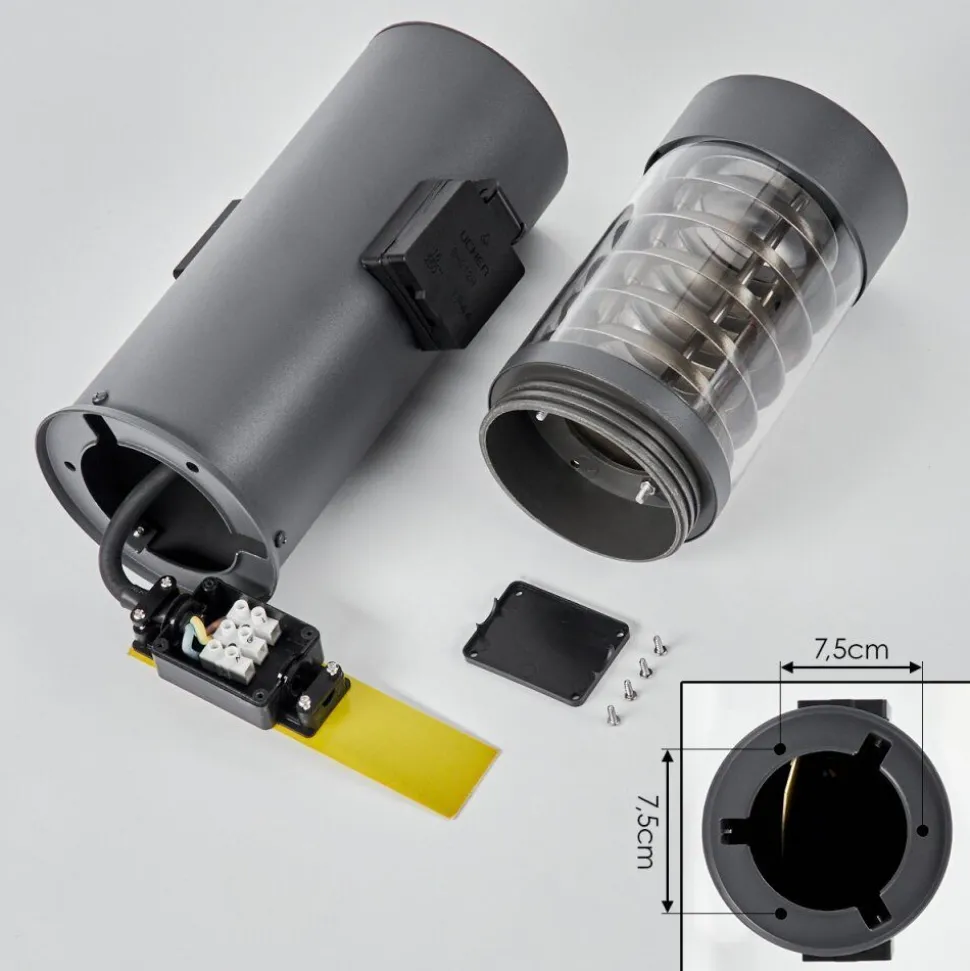 Borne Lumineuse Dakar Anthracite, 1 Lumiere