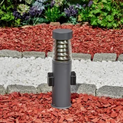 Borne Lumineuse Dakar Anthracite, 1 Lumiere
