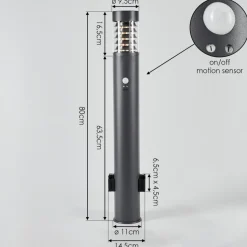 Borne Lumineuse Dakar Anthracite, 1 Lumiere, Detecteur De Mouvement