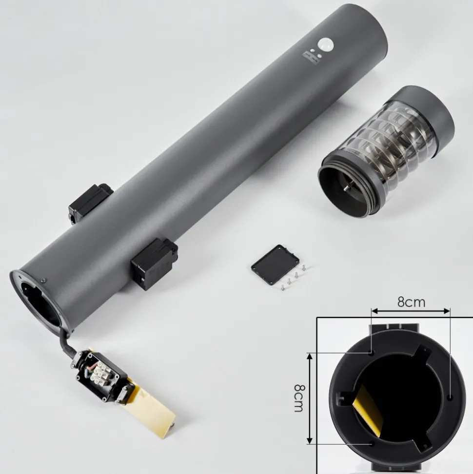 Borne Lumineuse Dakar Anthracite, 1 Lumiere, Detecteur De Mouvement