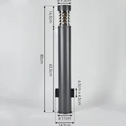 Borne Lumineuse Dakar Anthracite, 1 Lumiere