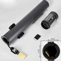 Borne Lumineuse Dakar Anthracite, 1 Lumiere