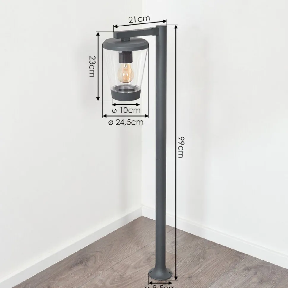 Borne Lumineuse Eloida Anthracite, 1 Lumiere