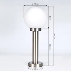 Borne Lumineuse Enara Nickel Mat, 1 Lumiere