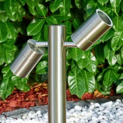 Borne Lumineuse Froslev Led Chrome, 2 Lumieres