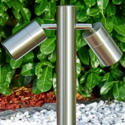 Borne Lumineuse Froslev Led Chrome, 2 Lumieres