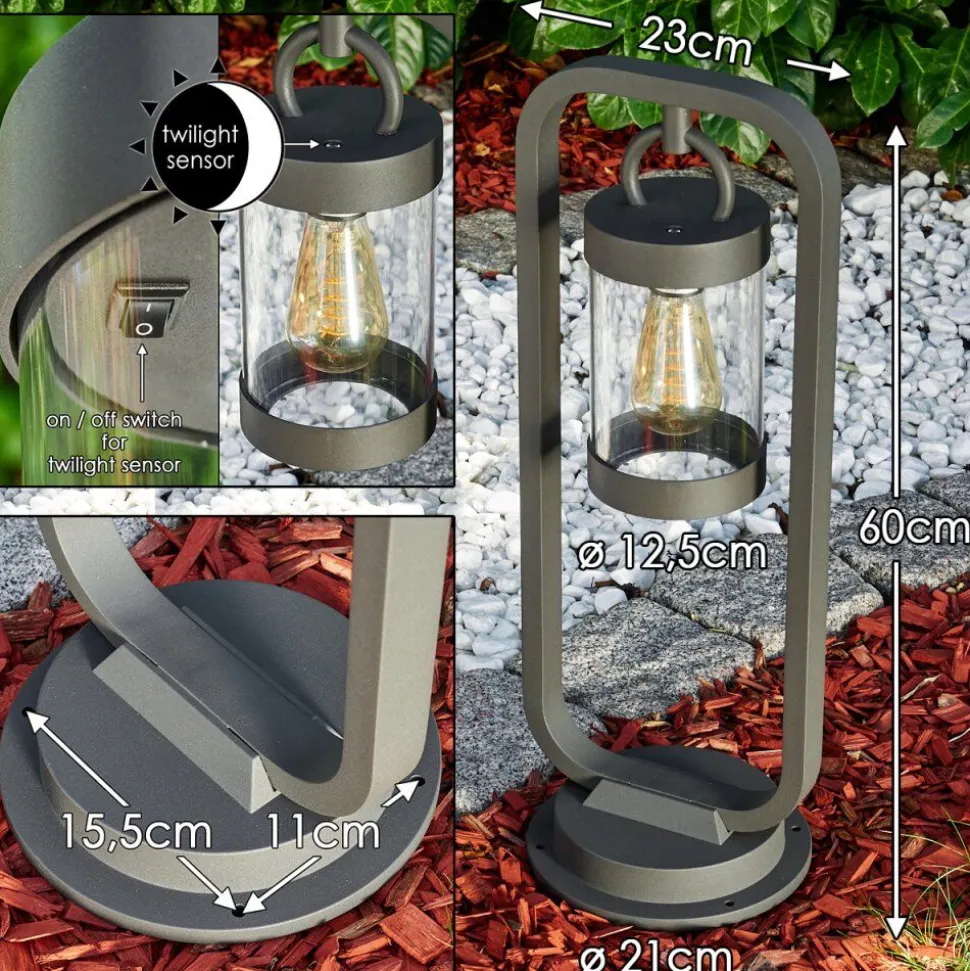 Borne Lumineuse Fulham Anthracite, 1 Lumiere