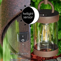 Borne Lumineuse Fulham Rouille, 1 Lumiere