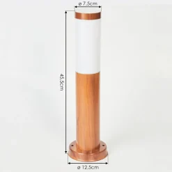 Borne Lumineuse Gabarone Brun, Couleur Bois, 1 Lumiere