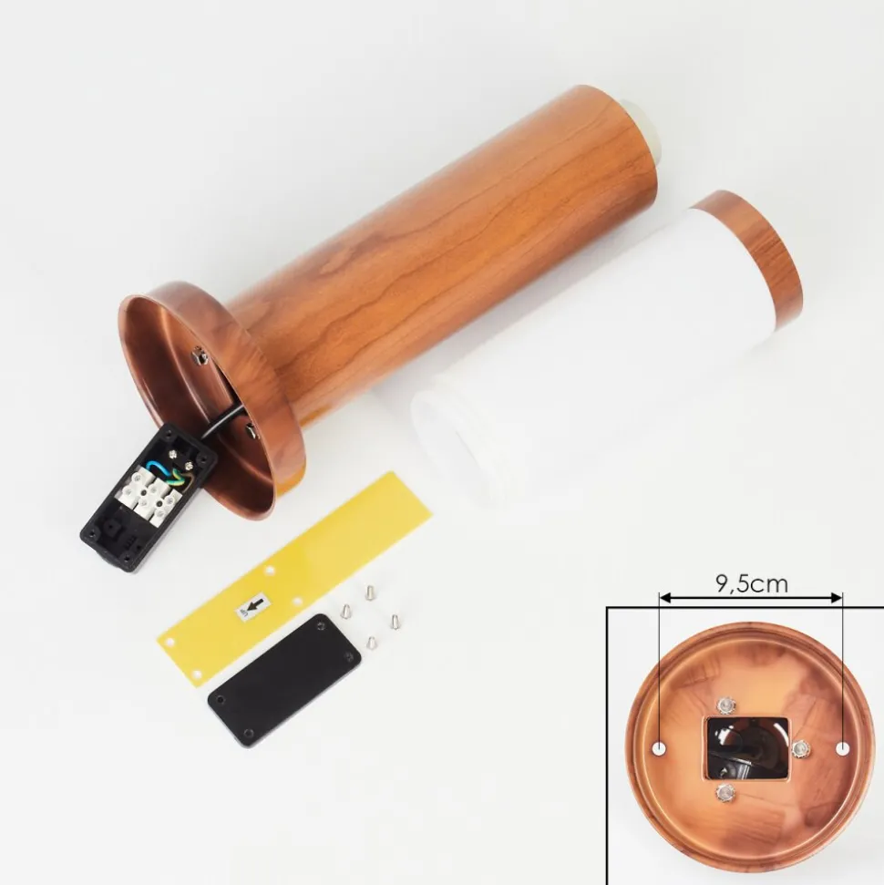 Borne Lumineuse Gabarone Brun, Couleur Bois, 1 Lumiere