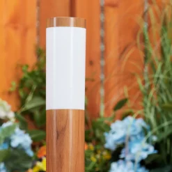 Borne Lumineuse Gabarone Brun, Couleur Bois, 1 Lumiere