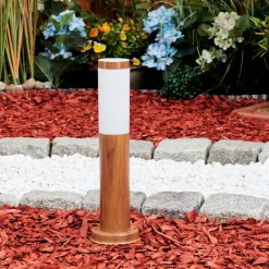 Borne Lumineuse Gabarone Brun, Couleur Bois, 1 Lumiere