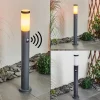 Borne Lumineuse Gaborone Anthracite, 1 Lumiere, Detecteur De Mouvement