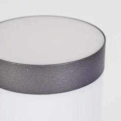 Borne Lumineuse Gaborone Anthracite, 1 Lumiere, Detecteur De Mouvement