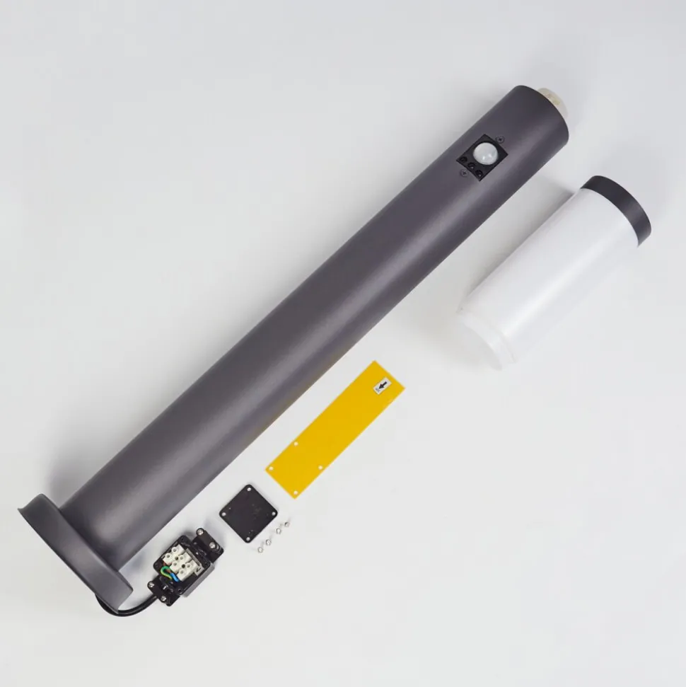 Borne Lumineuse Gaborone Anthracite, 1 Lumiere, Detecteur De Mouvement