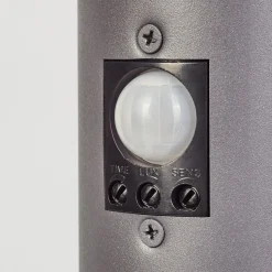 Borne Lumineuse Gaborone Anthracite, 1 Lumiere, Detecteur De Mouvement
