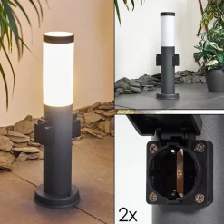 Borne Lumineuse Gaborone Anthracite, 1 Lumiere