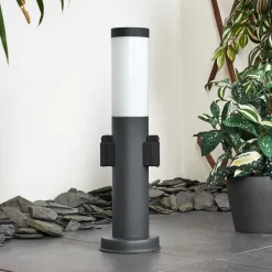 Borne Lumineuse Gaborone Anthracite, 1 Lumiere