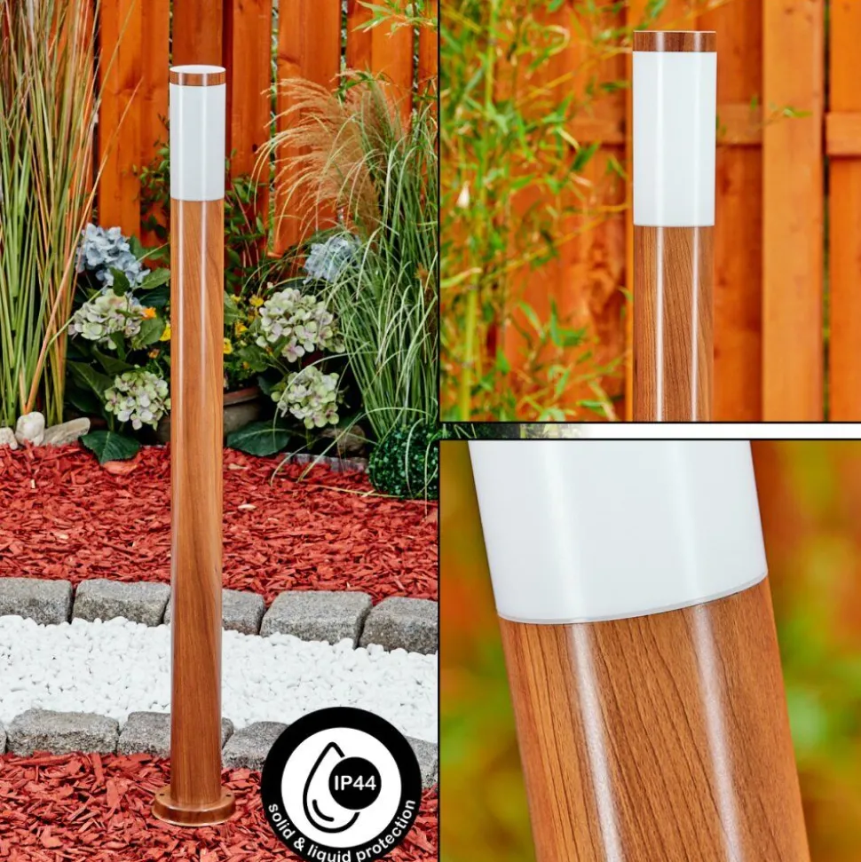 Borne Lumineuse Gaborone Brun, Couleur Bois, 1 Lumiere