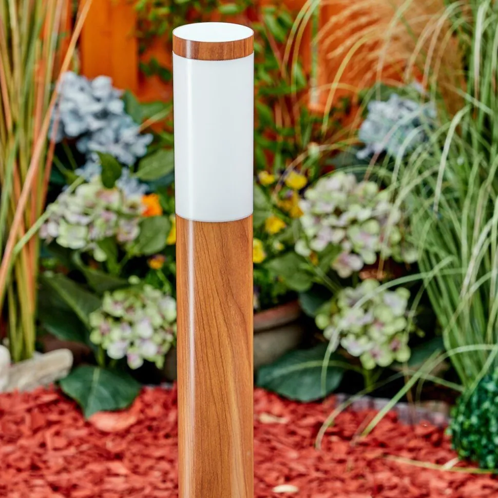 Borne Lumineuse Gaborone Brun, Couleur Bois, 1 Lumiere