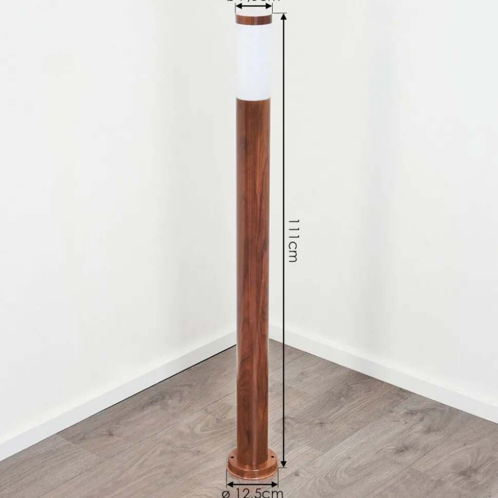Borne Lumineuse Gaborone Brun, Couleur Bois, 1 Lumiere