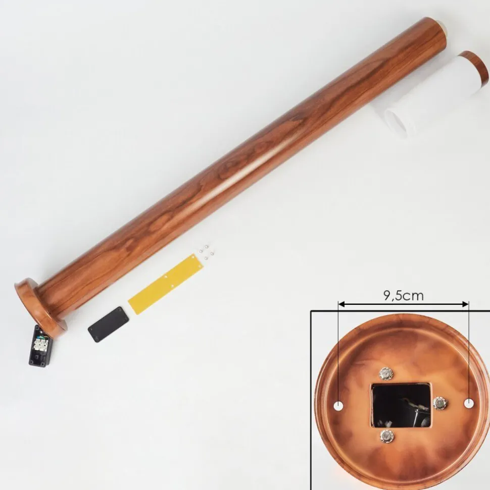 Borne Lumineuse Gaborone Brun, Couleur Bois, 1 Lumiere