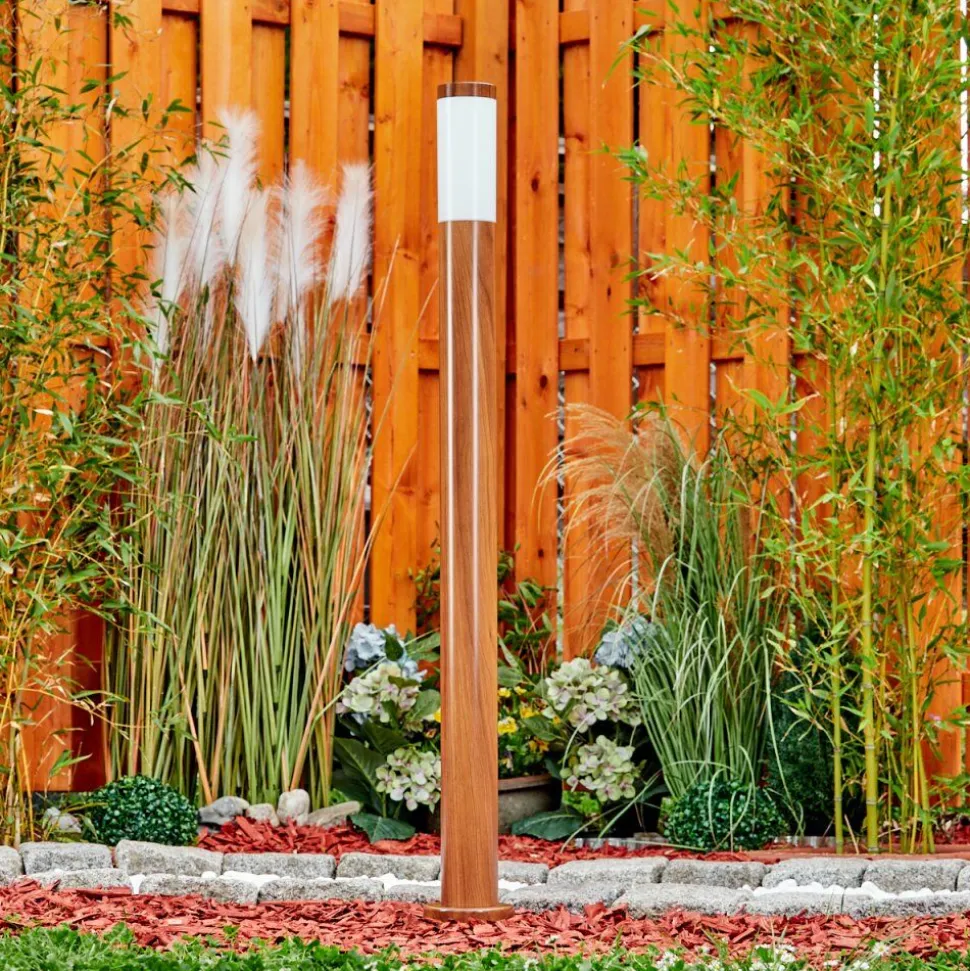 Borne Lumineuse Gaborone Brun, Couleur Bois, 1 Lumiere