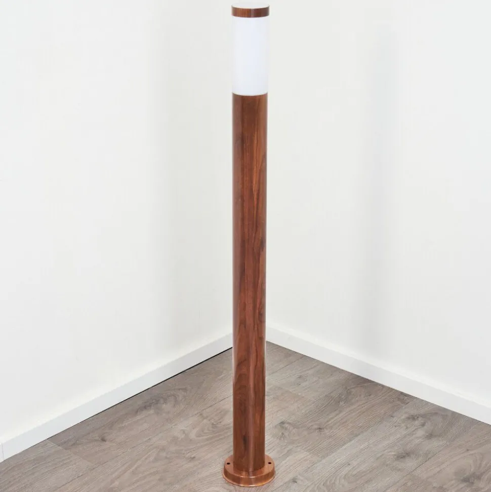 Borne Lumineuse Gaborone Brun, Couleur Bois, 1 Lumiere