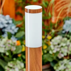 Borne Lumineuse Gaborone Brun, Couleur Bois, 1 Lumiere