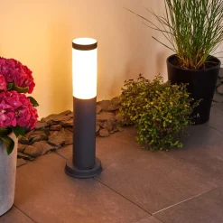 Borne Lumineuse Gaborone Anthracite, 1 Lumiere