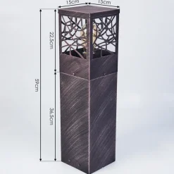 Borne Lumineuse Geroboti Rouille, 1 Lumiere