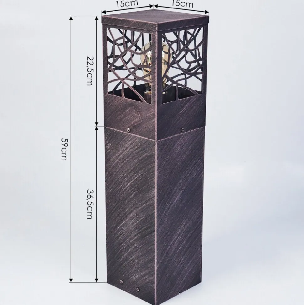 Borne Lumineuse Geroboti Rouille, 1 Lumiere