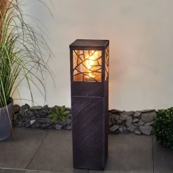 Borne Lumineuse Geroboti Rouille, 1 Lumiere
