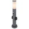 Borne Lumineuse Globo Boston Anthracite, 1 Lumiere, Detecteur De Mouvement