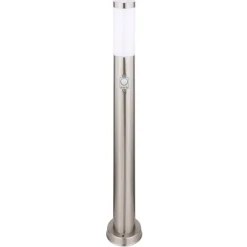 Borne Lumineuse Globo Boston Blanc, 1 Lumiere, Detecteur De Mouvement