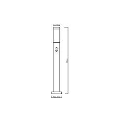 Borne Lumineuse Globo Boston Blanc, 1 Lumiere, Detecteur De Mouvement