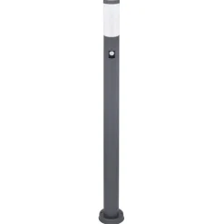 Borne Lumineuse Globo Boston Anthracite, 1 Lumiere, Detecteur De Mouvement