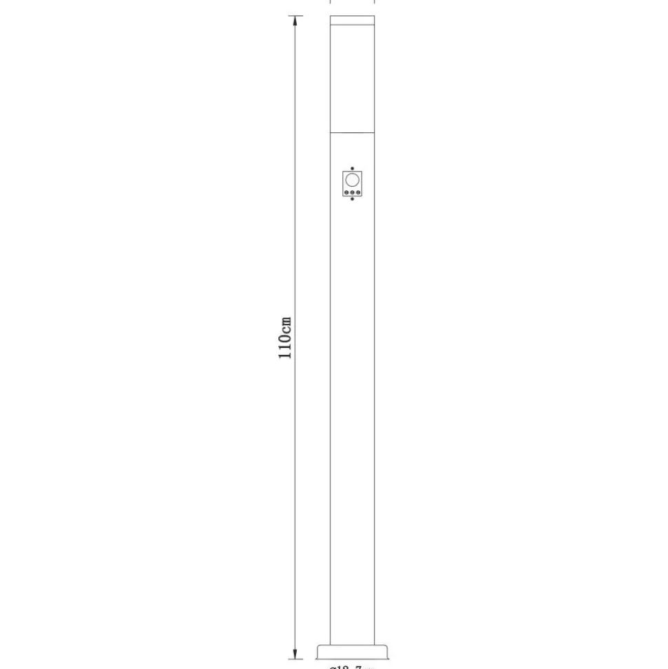 Borne Lumineuse Globo Boston Anthracite, 1 Lumiere, Detecteur De Mouvement